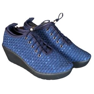 Steven‎ by Steve Madden royal blue Base woven wedges women's size 7 nwot